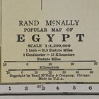 Antique 1944 Map Of Egypt 14   x11   