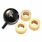 Compressor Air Intake Filter Metal Body 4  Dia 1 2  Mpt With 4 Paper Cartridges