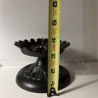 Rustic Metal Farmhouse Pillar Candle Holder  Vintage With Spear To Mount Candle