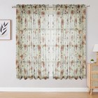 Crushed Sheer Curtains 63 Inches Length 2 Panels Set