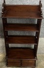 Vintage Chippendale Style Mahogany Etagere Display Shelf Bookcase W  Drawers