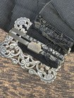 Antique Victorian Art Nouveau Goth Belt Edwardian 3