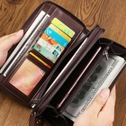 Men s Wallet Long Wallet Quality Pu Leather    wallet Men s Double Zipper Coin Poc