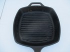 Lodge Usa Skillet Griddle Pan 8sgp 10 1 2  Square Cast Iron W  Grill Bars