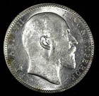 India-british Edward Vii Silver 1906 Rupee Silver   917  Aunc unc Km  508  343 