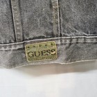 Guess Denim Jacket Mens Xl Black Vintage Workwear D67-62w Faded Trucker