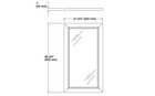 Kohler K-99665-1wa Damask 36 75  X 21 75  Rectangular Framed Mirror  Linen White