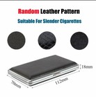 Faux Leather Metal Cigarette Case Box Double Sided Clip Holder 20 Cigarette M12