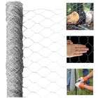 48 x150  Galvanized Poultry Net Metal Mesh Fencing Chicken Wire 2  Holes Rustic