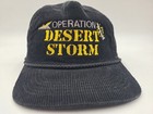 Vintage Operation Desert Storm Corduroy Rope Zip Strapback Hat Cap Gulf War Usa