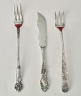 Set Of  3  Antique Sterling Silver Serving Pieces