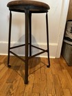 Vintage Industrial Workshop Metal Machinist Drafting Stool 24  Angle Steel Wood
