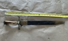 Antique Pre1900 German Large Heavy Hirschfanger - Hunting Cutlass - Scabbard