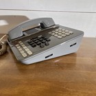 Vintage retro Gray Corded Desk Telephone W  Speakerphone  1-line  Speed Dial