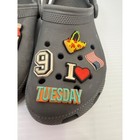 Crocs Fun Lab Clogs Jibbitz Charms Gray Slip On Shoes Comfort Size M4 w6