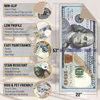 100 Dollar Bill Money Runner Rug Non Slip Home Floor Decor New Carpet 22x53