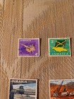 Lot Of 6 Jamaica Cancelled Postage Stamps Vintage Collection Vtg