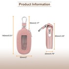 Universal Premium Car Key Fob Case Genuine Leather Key Protector Cover Pink