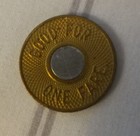 New York City Transit Authority Good For One Fare Nyc Bullseye Subway Token Coin