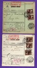 1938 Lithuania Lot Of 4 Parcel Post Cover Cancel Panevezys Kupiskis 636