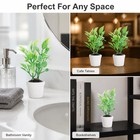 2pcs Green Miniature Plants Dollhouse Decoration Accessories Mini Potted Plant