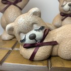 Three Sleepy Teddy Bears Ceramic Studio Handpainted 4   