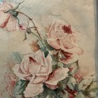 Antique Roses Floral Flower Original Victorian Painting Watercolor Vintage