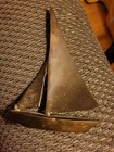 Vintage Solid Brass  Boat Decor   Paperweight  Made In Taiwan
