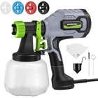 600w Hvlp Paint Sprayer 4 Nozzles 3 Spray Patterns Adjustable Flow Control New