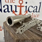 Silver Finish Brass Telescope W  27  Chain  Small Pocket Size Spyglass  Nautical