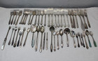 Vtg 156 Pcs Mixed Silverplate Craft Lot Many Ornate Patterns