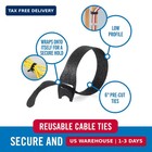 Velcro Brand Reusable Cable Ties  Practical Tech Gifts For Men  100 Pack 6 Inch
