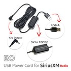 Usb-a 12v Power Cord For Sirius Xm Radio Xact Sporster  Starmate Replay Streamer