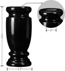Black Granite Cemetery Vase For Grave Markers headstone Memorial Flower Holder