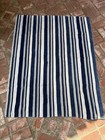 Vintage African Indigo Denim Mudcloth Stripes 58   l X 46   w Textile   No  92