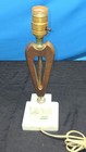 Mid Century Danish Modern Table Lamp 12  Wood Marble Italy Side Vintage 