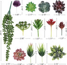 14pcs Fake Succulents Unpotted Realistic Textured Succulent Plants Mini Artifici