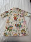 Vintage Quilted Children s House Coat Whimsical Bunny Duck Giraffe Storybook