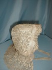 Sweet Antique Child s Victorian 1860 Beige Lace Hat