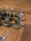 13 Unusual Single Pin Wb Brass Lock   Key Antique Padlock Vintage Brass  William