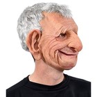 Realistic Old Man Mask Latex Halloween Cosplay Party Full Face Cover Headgear