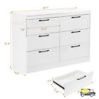 White 6 Drawers Storage Cabinet Wood Chest Of Drawers Dresser Furniture Bedroom