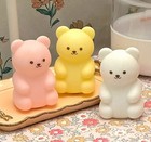 Kawaii Mini Gummy Bear Night Light Led Mood Lamp  set Of 3 Colors  Desk Decor