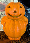 Paper Mache Style Halloween Full-bodied Pumpkin Man Lantern 10 