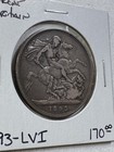 1893-lvi Great Britain Crown Large Silver Low Mintage