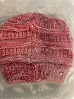 C c Beanietail Soft Stretch Cable Knit Messy High Bun Ponytail Beanie Hat