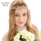 Leaf Crystal Rhinestone Pearl Wedding Headband Bridal Hair Accessories Headpiece