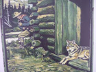 Winchester 401 Self Loading Rifle Wolf Cabin Hunting Tin Sign Rustic Lodge 12x8