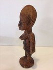 Antique African Tribal Art Carved Wood Woman Figurine Statue  10 3 4  Tall