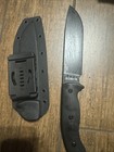 Esee Model 6 Plain Edge 5 75  Black 1095hc Micarta Fixed Knife W sheath 6pb